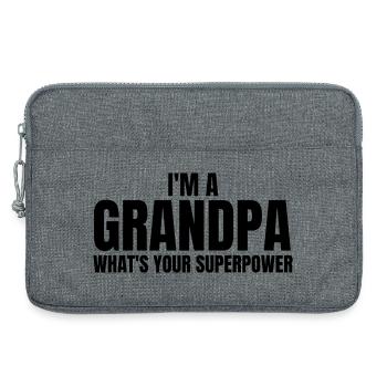 Je suis un grand-père - citations de grand-père drôles - Sacoche pour ordinateur portable 13 pouces - gris chiné - Devant