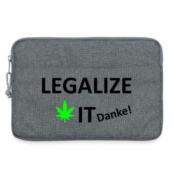Legalize It weed Cannabis Marihuana - Laptoptasche 13" - Grau meliert - Vorne