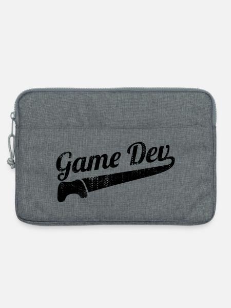 Spielentwicklung Spruch - Laptoptasche 13" - Grau meliert