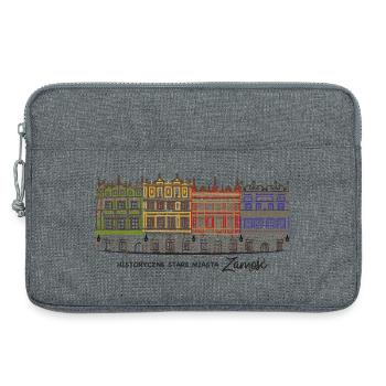Zamosc in Polen, Fassaden am Markt, Handzeichnung - Laptoptasche 13" - Grau meliert - Vorne