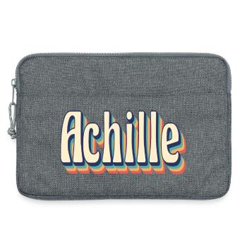 T-shirt Achille rétro style vintage - Sacoche pour ordinateur portable 13 pouces - gris chiné - Devant