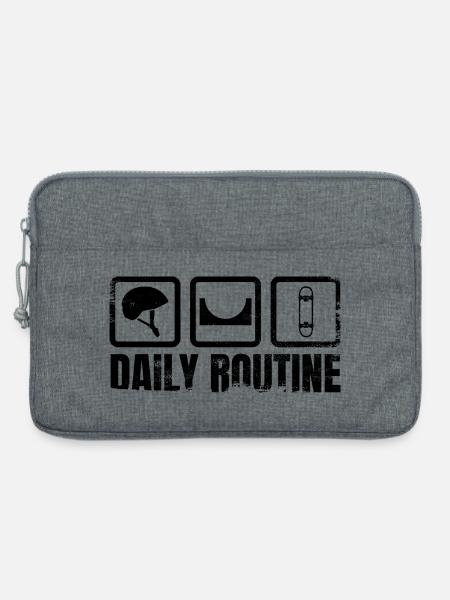 Tägliche Routine - Laptoptasche 13" - Grau meliert