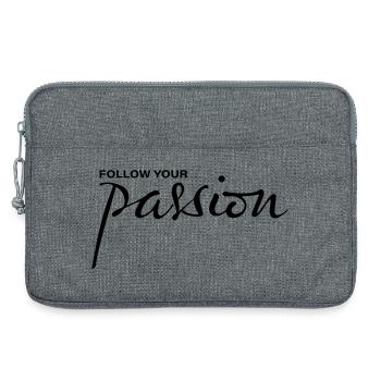 Suivez votre passion - Sacoche pour ordinateur portable 13 pouces - gris chiné - Devant