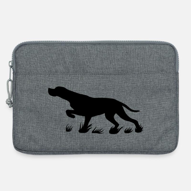 black pointer protruding - Laptop bag 13" - heather grey