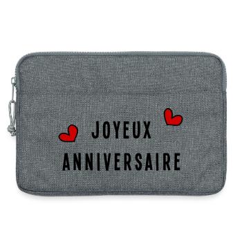 JOYEUX ANNIVERSAIRE - Sacoche pour ordinateur portable 13 pouces - gris chiné - Devant