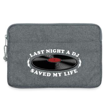 Last night a dj saved my life - Laptop bag 13" - heather grey - Front