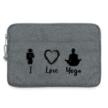 Yoga Love - Laptop bag 13" - heather grey - Front