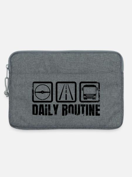 Busfahrer Routine - Laptoptasche 13" - Grau meliert