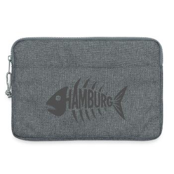 Hamburger Grätenkult - Laptoptasche 13" - Grau meliert - Vorne