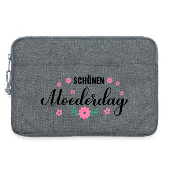 Couronne de fleurs en rose pastel - Sacoche pour ordinateur portable 13 pouces - gris chiné - Devant