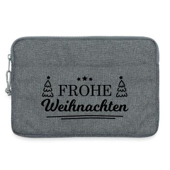 Frohe Weihnachten! - Laptoptasche 13" - Grau meliert - Vorne