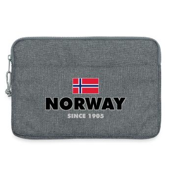 Norway - Norge - Norwegen - Flagge - Skandinavien - Laptoptasche 13" - Grau meliert - Vorne