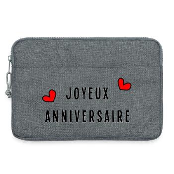 ALLES GUTE ZUM GEBURTSTAG. ALLES GUTE ZUM GEBURTSTAG. JAHRESTAG. - Laptoptasche 13" - Grau meliert - Vorne