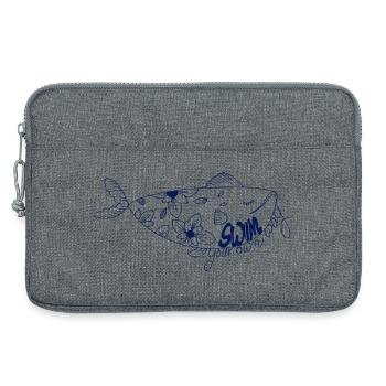 Schwimm deinen eigenen Weg - Laptoptasche 13" - Grau meliert - Vorne