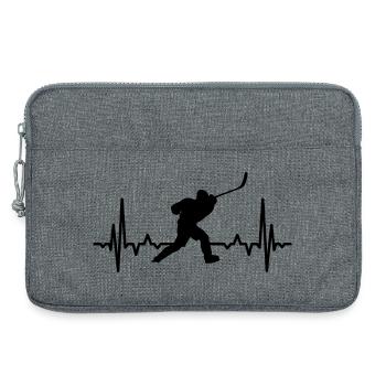 Amateurs de hockey sur glace Palpitations cardiaques - Sacoche pour ordinateur portable 13 pouces - gris chiné - Devant