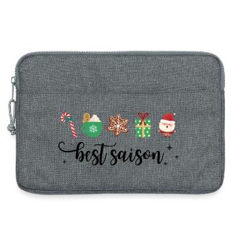 Best Saison ist cozy XMas Weihnachten mit Symbolen - Laptoptasche 13" - Grau meliert - Vorne