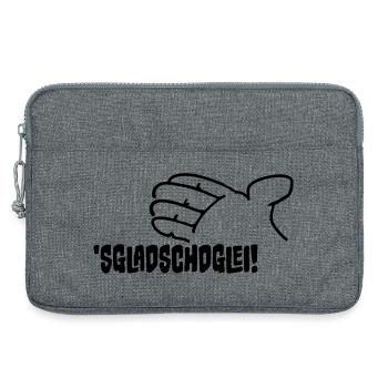 Sgladschdglei! Es klatscht gleich! - Laptoptasche 13" - Grau meliert - Vorne