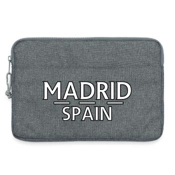 Madrid – Spanien - Laptoptasche 13" - Grau meliert - Vorne