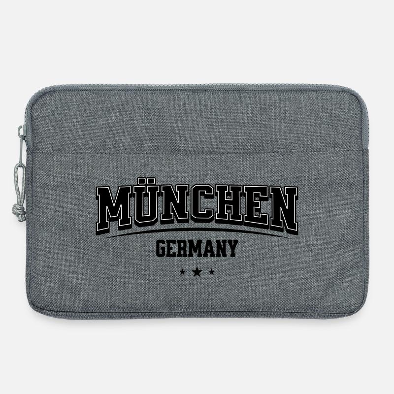 München Germany Schriftzug - Laptoptasche 13" - Grau meliert