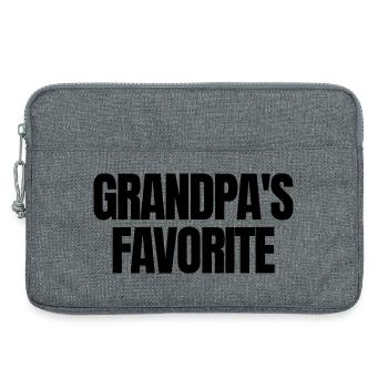 Lieblingsenkelkind Lustig Ich bin Opas Liebling - Laptoptasche 13" - Grau meliert - Vorne