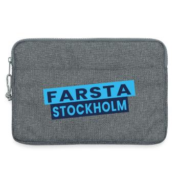 Diagramme typographique bleu Farsta Stockholm - Sacoche pour ordinateur portable 13 pouces - gris chiné - Devant