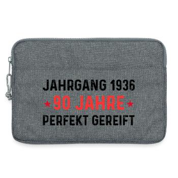 Jahrgang 1936 – 90 Jahre perfekt gereift - Laptoptasche 13" - Grau meliert - Vorne