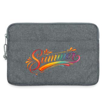 Summer lettering retro illustration - Laptop bag 13" - heather grey - Front