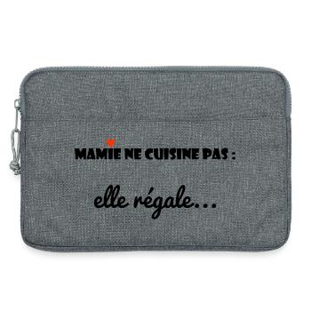 MAMIE. MAMAN. GRAND-MERE. FÊTE DES MÈRES - Sacoche pour ordinateur portable 13 pouces - gris chiné - Devant