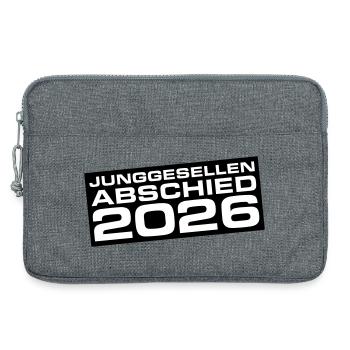 Junggesellenabschied 2026 Jga - Laptoptasche 13" - Grau meliert - Vorne