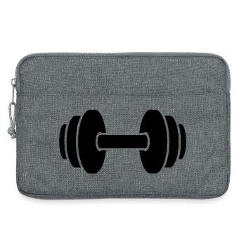 Haltérophilie - Sacoche pour ordinateur portable 13 pouces - gris chiné - Devant
