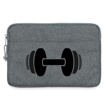 Hantel Gewichte Fitness Gym - Laptoptasche 13" - Grau meliert - Vorne