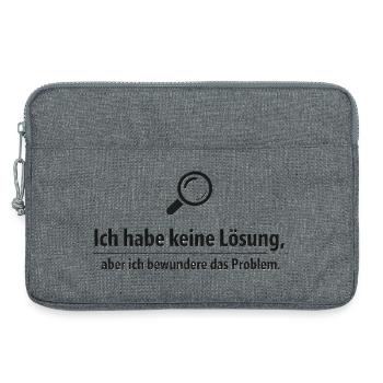 Ich bewundere das Problem - Lustiger Spruch - Laptoptasche 13" - Grau meliert - Vorne