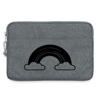 arc en ciel - Sacoche pour ordinateur portable 13 pouces - gris chiné - Devant