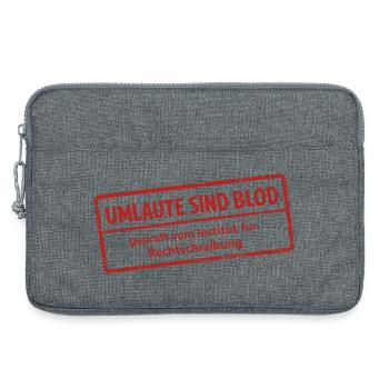 Umlaute sind Blod Stempel - Laptoptasche 13" - Grau meliert - Vorne