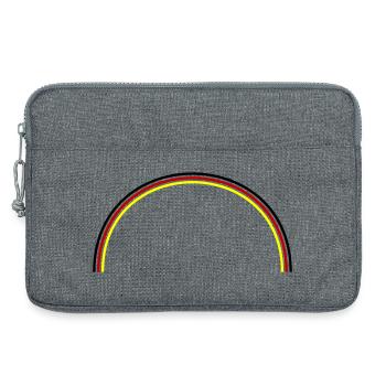 Germany Flag Bow - Laptop bag 13" - heather grey - Front
