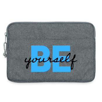 Sois toi-même, motivation en disant Chemise - Sacoche pour ordinateur portable 13 pouces - gris chiné - Devant