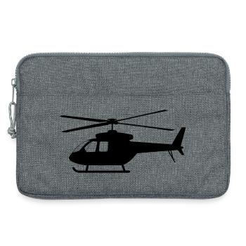 Hélicoptère - Sacoche pour ordinateur portable 13 pouces - gris chiné - Devant