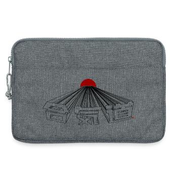 Typographie Kanji de l’Aïkido Japon Fujiyama Sun - Sacoche pour ordinateur portable 13 pouces - gris chiné - Devant