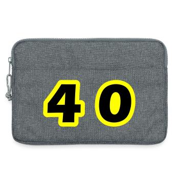 40 Symbole numérique - Sacoche pour ordinateur portable 13 pouces - gris chiné - Devant