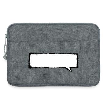 Sprechblase_Grunge_Banner - Sacoche pour ordinateur portable 13 pouces - gris chiné - Devant