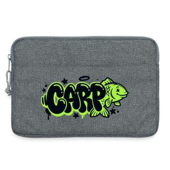 Karpfen Graffiti Grafik - Laptoptasche 13" - Grau meliert - Vorne
