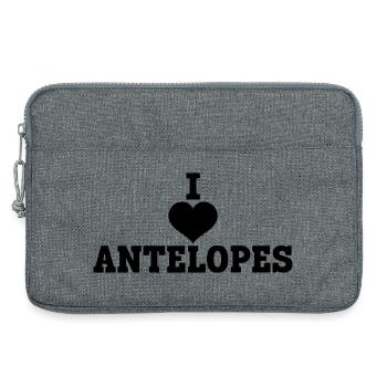 I Love Antelopes - Laptop bag 13" - heather grey - Front