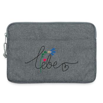 Flower Heart - Laptop bag 13" - heather grey - Front