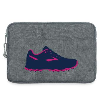Graphique sportif de chaussures de golf - Sacoche pour ordinateur portable 13 pouces - gris chiné - Devant