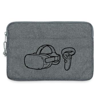 VR Brille Controller Grafik - Laptoptasche 13" - Grau meliert - Vorne