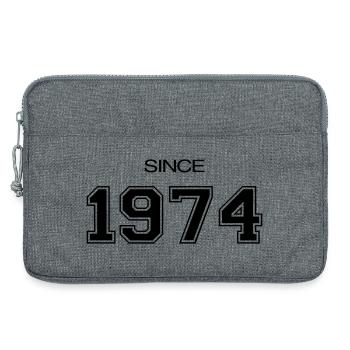 1974 Geburtstagsgeschenk - Laptoptasche 13" - Grau meliert - Vorne