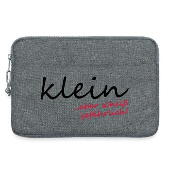 Klein aber scheiß gefährlich! - Laptoptasche 13" - Grau meliert - Vorne