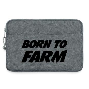Born to Farm - Sacoche pour ordinateur portable 13 pouces - gris chiné - Devant