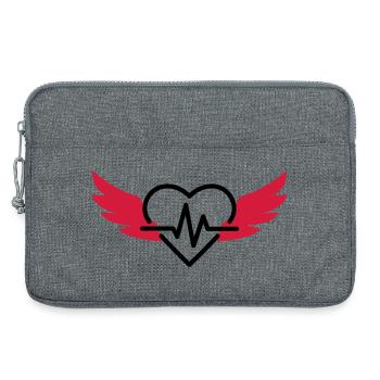 docteur / médecin / cardiologie / cardiologue - Sacoche pour ordinateur portable 13 pouces - gris chiné - Devant