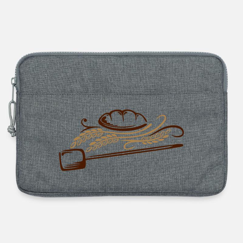 Bäcker, Bäckerei, Brot, Getreide - Laptoptasche 13" - Grau meliert
